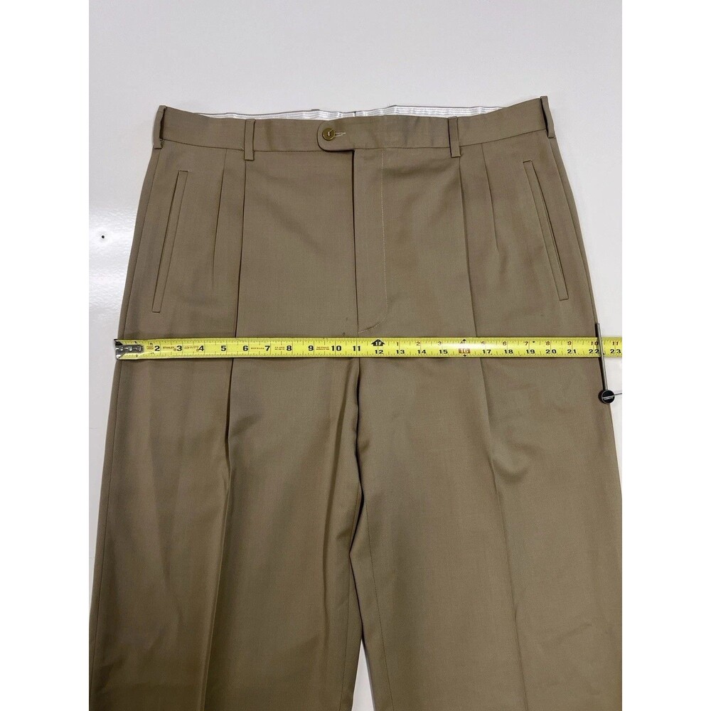 Zanella Men’s Dress Pants 38 Taupe Gray Slim Fit Cotton Stretch Made in Italy